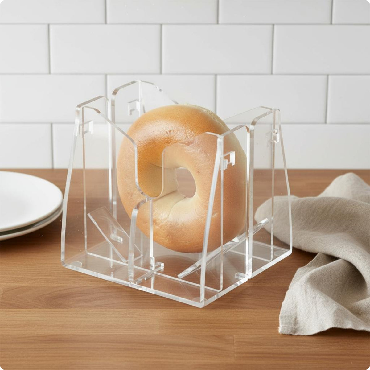 Acrylic Bagel Rigid Kitchen Tool Cutout Supports