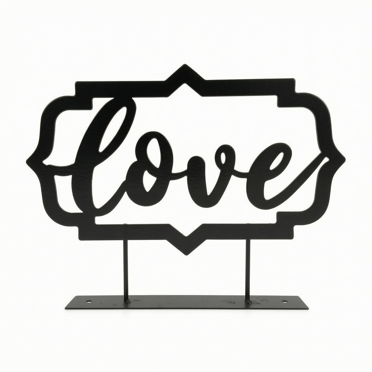 Tabletop Sign Freestanding Metal Sign with Base Stable for Mantel, Desk