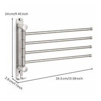 Wall Towel Rack with Rotating Arms Modern for Bathroom, Utility Room