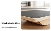 Sturdy Wood Construction Wooden Balance Board Supports Full-Body Workouts Non-Slip Wobble Board Floor-Friendly Base Core Strength Instructor 360-Degree Rotation for Children, Beginners, Seniors, Home Gym, Stretching Exercises