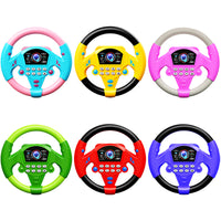 Kids Steering Wheel Toy, Simulated Co-pilot, 360° Rotation, Music, Battery Operated