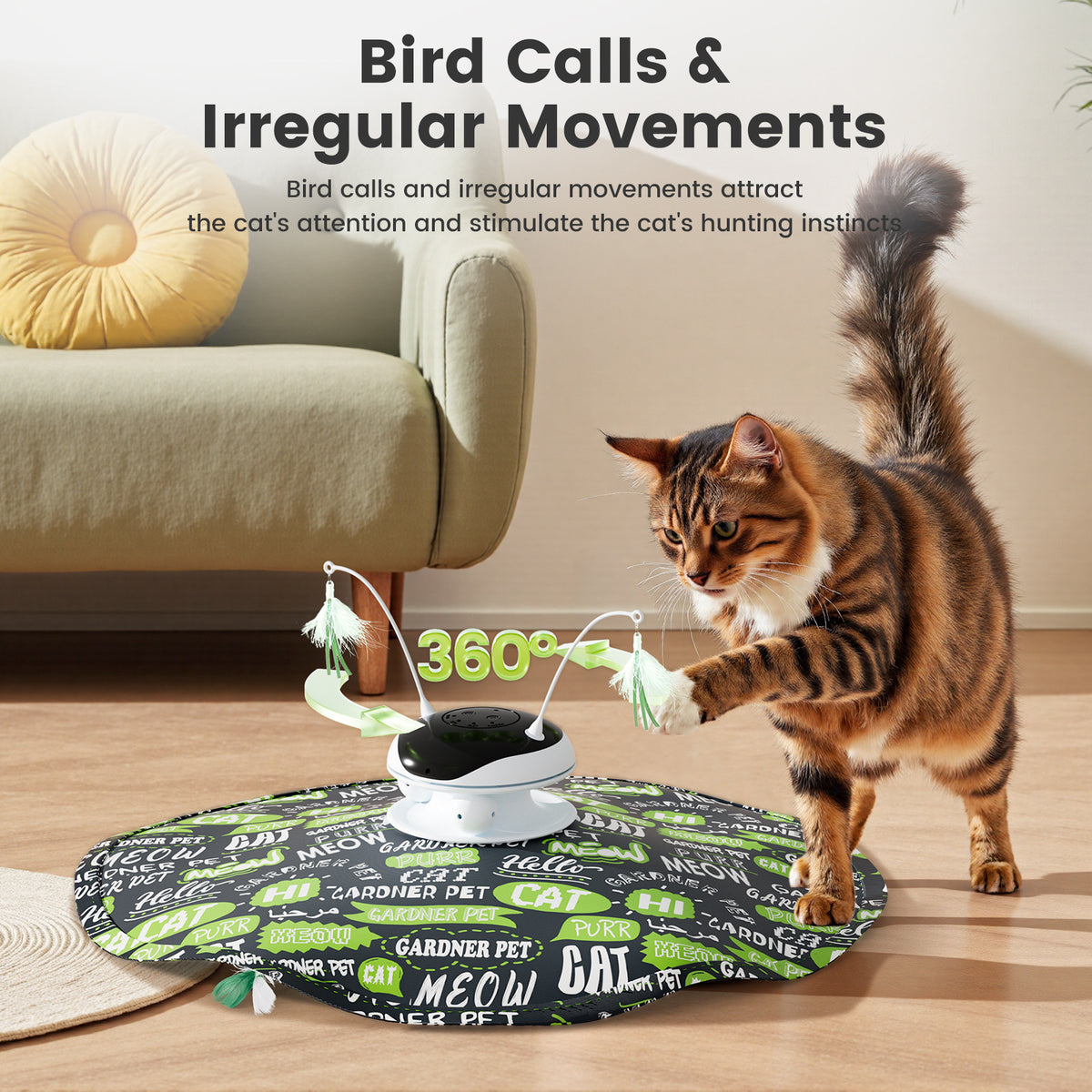 4-in-1 Pet Laser Toy and Cat Teaser Wand