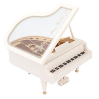 Small Piano Music Box with Rotating Dancing Girl Figurine