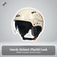 Motorcycle Half Helmet Four-Season Helmet Lightweight Impact-Resistant Headwear for Women, Commuters, Summer Riding, Daily Commute