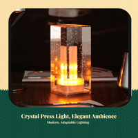 Dimmable crystal LED lamp, portable.