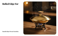 Heavy Duty Stainless Steel Pot Lid Long-Lasting Chafing Dish Cover Easy to Clean for Restaurant Owners, Professional Chefs, Restaurants, Bar