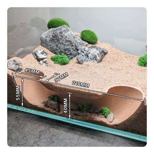 Underground Cave Ornament Natural Look Terrarium Hideout Space-Saving