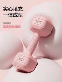 慧博哑铃女士健身家用器材儿童瑜伽女壶铃式练臂肌包胶男士小哑铃