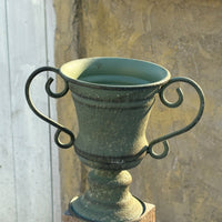Urn Planter Rustic Design Metal Urn Planter Iron Construction