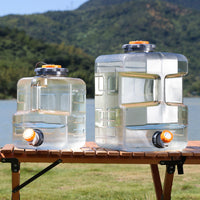 Food-Grade PC Outdoor Water Bucket with Faucet for Home, Square Water Storage Container