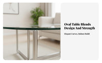Tripod Base Oval Table Wabi-Sabi Aesthetic Household Furniture Minimalist Design Vintage Inspired for Living Room, Small Spaces