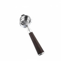 Coffee Machine Handle Bottomless Portafilter Stainless Steel Wood Grip Detachable Filter Basket Precision Filtration Suitable for Professional Barista Home Brewing