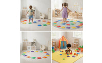 12 Pieces Sensory Stepping Stones Colorful Kids Stepping Stones Stackable