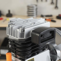 Efficient Cooling Fins Dual-Cylinder-Cylinder Air Compressor Pump Head Machine Component for Garage