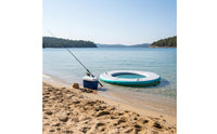 Portable Round Inflatable Dock Easy to Inflate/Deflate Inflatable Floating Dock Non-Slip Surface Floating Island Raft for Adults, Groups, Pets, Ocean, Lake, Boating, Pool Parties