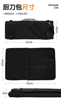 Foldable Chef Knife Roll Bag with Waterproof and Wear-Resistant Material