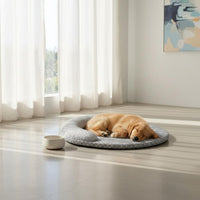 Oval Pet Cooling Mat Dotted Feline Dog Sleeping Pad Low-Height