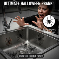 10pcs 3D Spider Fridge Magnets Halloween Simulation Spider with Magnet Removable Decoration WT26617