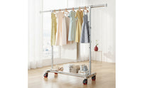 Stainless Steel Clothes Drying Rack Height Adjustable Clothes Rack with Shelf Telescoping Heavy Duty for Laundry Room, Bedroom, Balcony