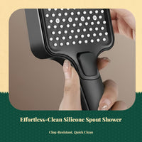 High Pressure Handheld Shower Head, Adjustable Square Rain Shower, Multi-Mode Detachable Set, Bathroom, Easy Installation