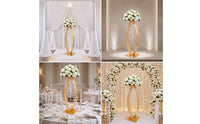 Flower Stand Gold-Colored Flower Stand with Square Base Floral Riser Decorative Display Plinth Tall for Wedding Planners
