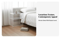Clear Bedside Cabinet Luxury Design Transparent Accent Stand High-End