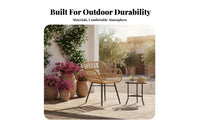 4-Piece Woven Sofa and Chair set Waterresistant 4-Piece Wicker Seating with Table sun-resistant Weather Resistant for Homeowners