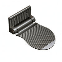 Wall-Mounted Foot Pedal Non-Slip Foldable Foot Pedal Brushed Metal for Shower