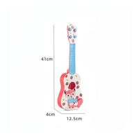 Early Learning Children's Ukulele Nylon Strings Mini 4-String Guitar Lightweight Cartoon Guitar Toy Adjustable Knobs for Children, Toddlers, Beginners