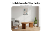 Nordic & design Irregularly Shaped End Table mid-centurymid-century-era Modern furniture design Room Furniture Irregular Shape polished Rounded Edges for Apartment Dwellers, Home Decorators, Homeowners, Small areas, Lounge Area, Study, Bedroom