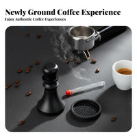 3 Pieces Coffee Pointed Distributor and Tamper Set Long-Lasting Metal Construction Coffee Tamper and Distributor Set Coffee