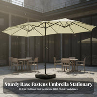 Triplecover Sun-Protective Protection Large Vented Awning Rain and Sun Resistant Patio Umbrella for Homeowners, Families, Courtyard, Backyard