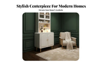 Multi-Functional Dining Room Sideboard with Hutch Large Capacity Accent Storage Cabinet Space Saving Freestanding Pantry Cabinet Arched Doors for Interior Design Enthusiasts, Apartment Dwellers, Homeowners, Hallway, Home Office