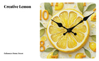 Silent Movement 3D Illusion Wall Clock Non-Ticking Fruit Theme Clock Creative Design for Gift Givers, Families, Living Room, Bedroom