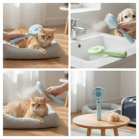 Pet Grooming Brush with Mist Spray Handheld Pet Brush with Spray Tool Compact Electronic for Dogs