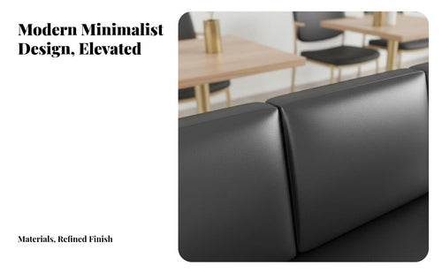 Seats 4 to 6 People Upholstered Banquette and Table Set Space Saving Corner Banquette Dining Set Sturdy Construction Restaurant Seating Tufted Backrest for Hospitality Business Owners, Homeowners, Apartment Dwellers