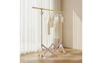 Portable Folding Clothes Rack Compact Freestanding Garment Rack Sturdy Clothing Stand for Apartment