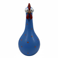 Long Neck Chicken Figurine Vase Farmhouse Charm Colorful Chicken Figurine Vase Indoor and Outdoor Use Cockerel Planter for Living Room