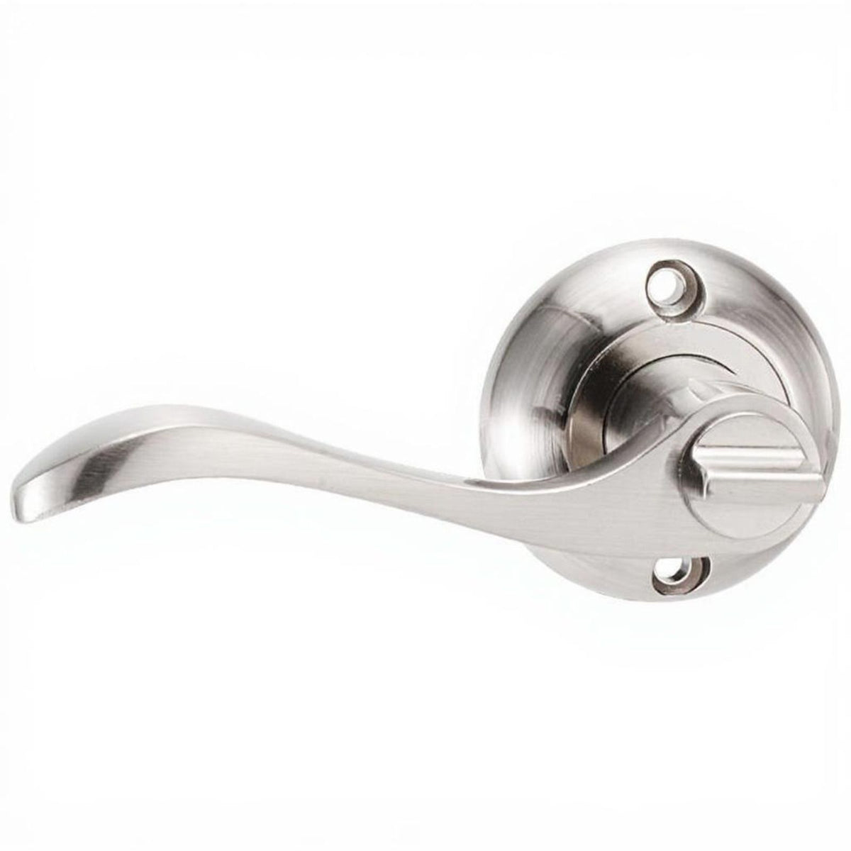 Keyless Bathroom Door Lock, Three-Lever Handle, Privacy Interior Lock, Zinc Alloy, Easy to Install, Suitable for Bedroom and Bathroom
