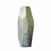 Engraved Glass Vase Modern Decorative Glass Vase Transparent Home Decor for Flower Arrangement, Table Display