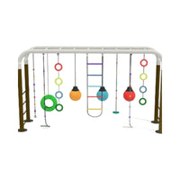 Outdoor Hanging Swing and Climbing Rope Ladder Set for Kids