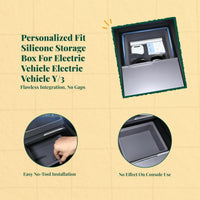 Non-slip silicone SUV console tray