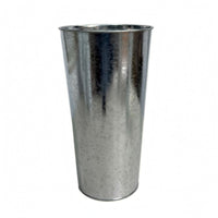 Galvanized Floral Container Silver Galvanized Metal Vase Indoor and Outdoor Use Decor Item for Dried Arrangements