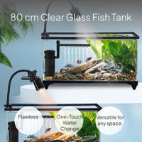 Crystal Clear Glass Desktop Aquatic Habitat with Filtration