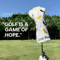 现货批发刺绣小鸟高尔夫杆套一号木杆套golf headcover推杆杆头套