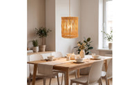 Woven Lampshade Hanging Lampshade Rustic Hanging Lamp Shade for Living Room, Bedroom, Cafe
