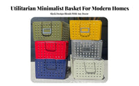 Stackable Wire Basket robust Construction Stackable Metal Crate for Homeowners