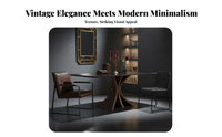 Western design Turned Leg Table Vintage Design Household Furniture Rectangular Shape Luxurious Feel for Small Apartment Residents, Families, Homeowners, Dining Room, Kitchen, Home Gatherings, Dinner Parties