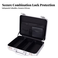 Locking Aluminum Briefcase Combination Lock Aluminum Attache Case Sturdy Shell