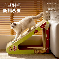 立式猫抓板三角形耐抓耐磨不掉屑磨爪子神器猫爪板猫玩具猫咪用品